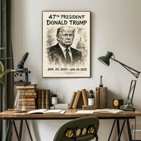 Trump 47th President Patriotic Scenic Poster