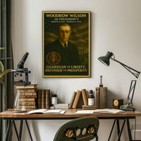 Woodrow Wilson Artistic Presidential Portrait Poster