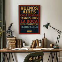 Buenos Aires Attractions Poster