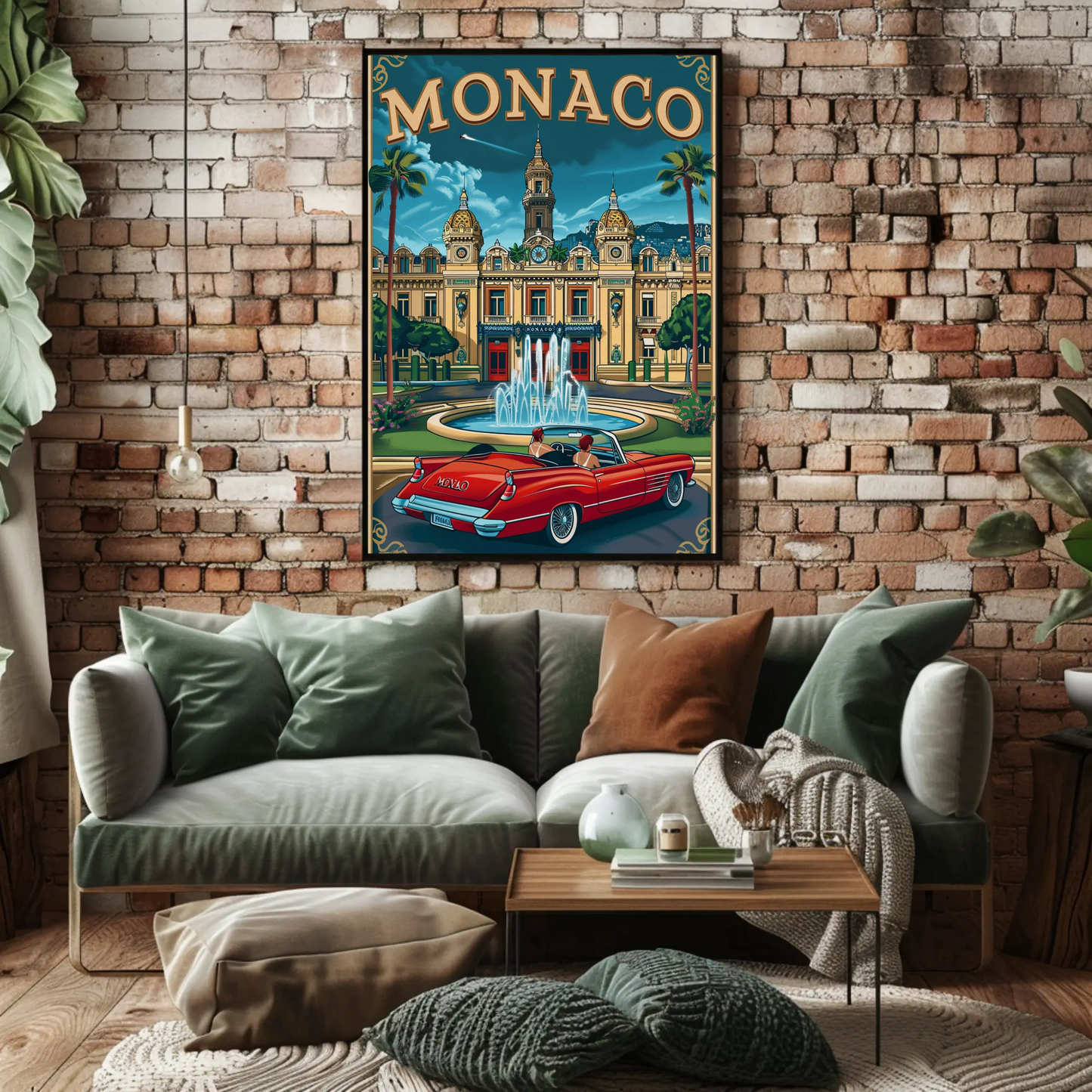 Elegant Monaco Vintage Poster