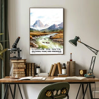 Gates of the Arctic Watercolor Wall Art Poster
