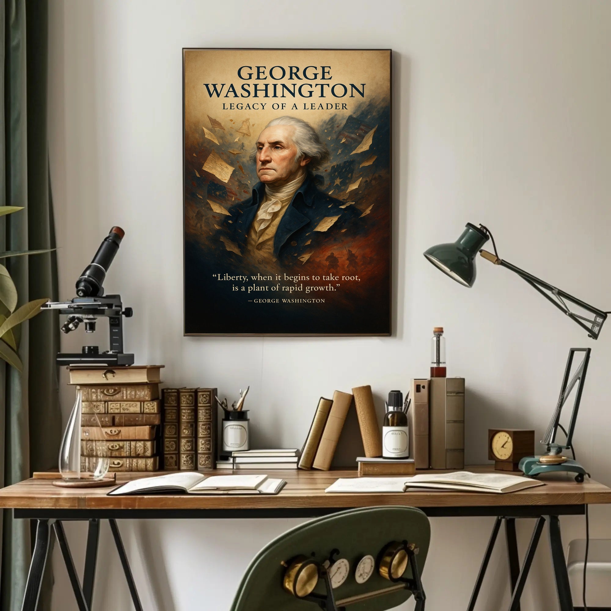 George Washington Legacy of a Leader Poster PosterGoat