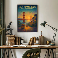 Golden Gate Bridge Sunset Urban or Cityscape Poster