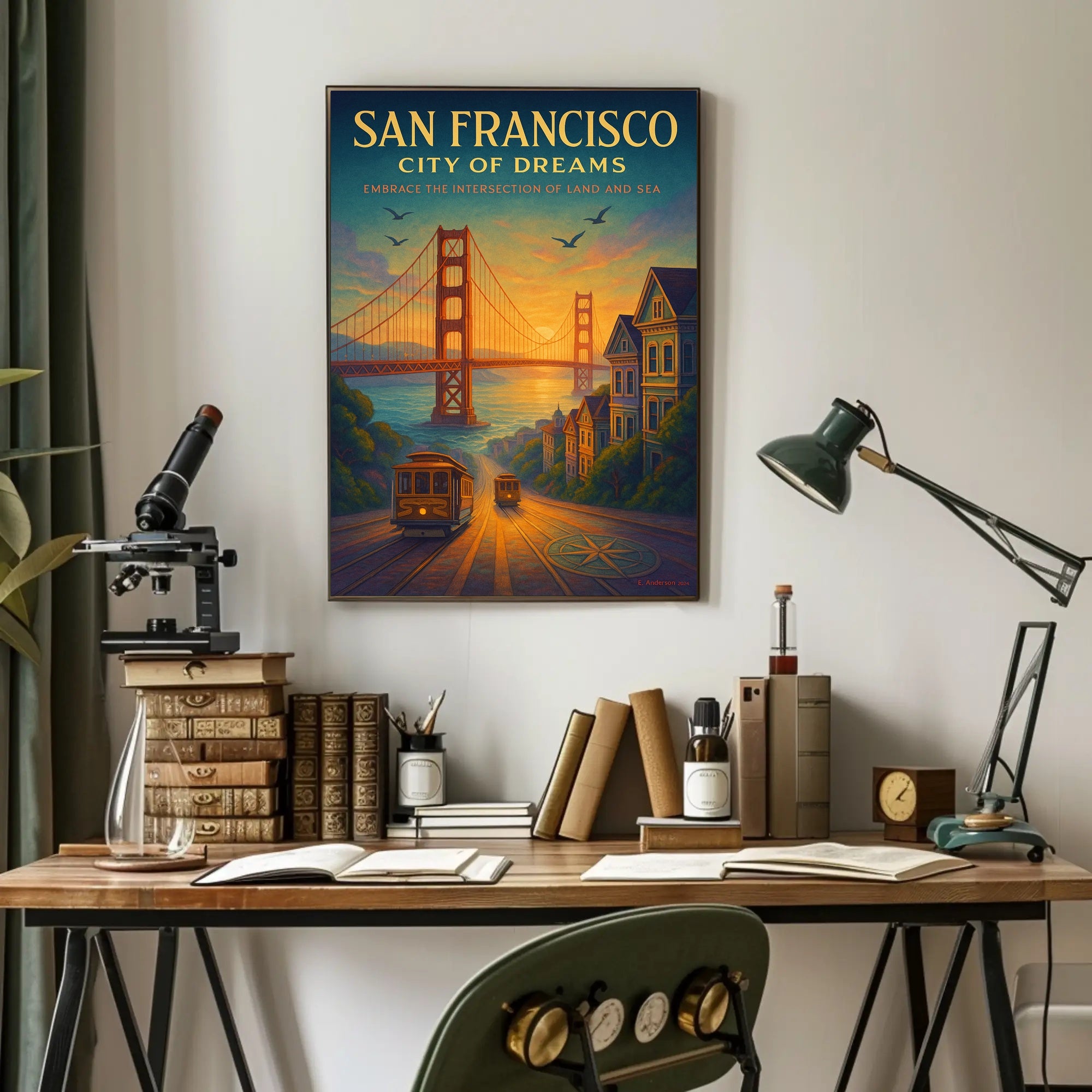 Golden Gate Bridge Sunset Urban or Cityscape Poster