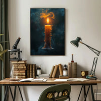Ethereal Candlelight: Photorealistic Serenity Art Poster PosterGoat