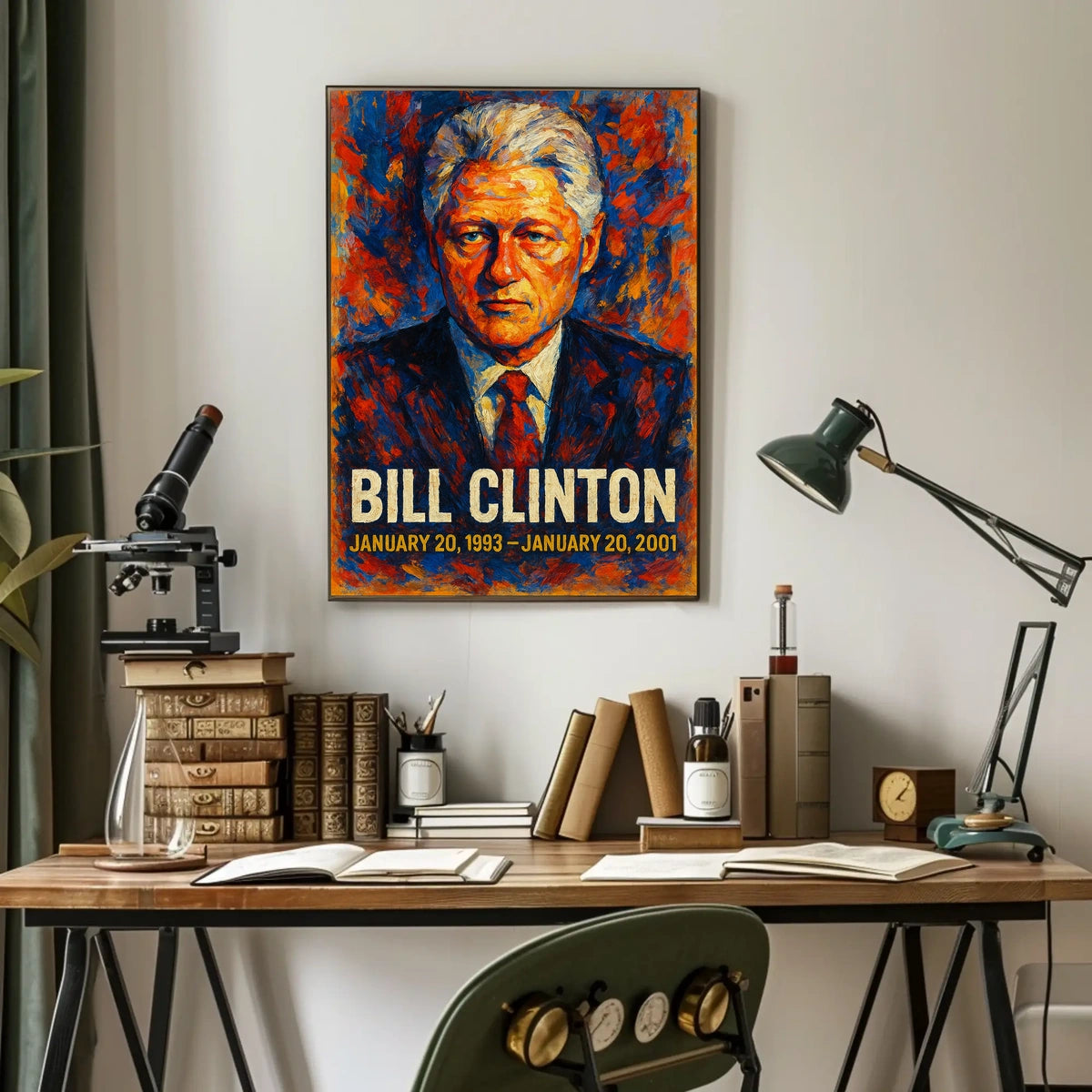 Bill Clinton 42nd President of the United States Glitch Hop Art Poster