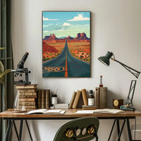 Route 66 Adventure: Retro Southwest Road Trip Poster