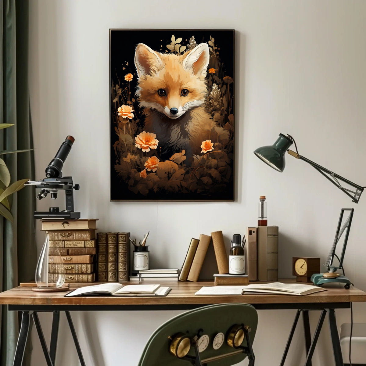 Enchanted Forest Guardian Whimsical Fox Lovers Poster