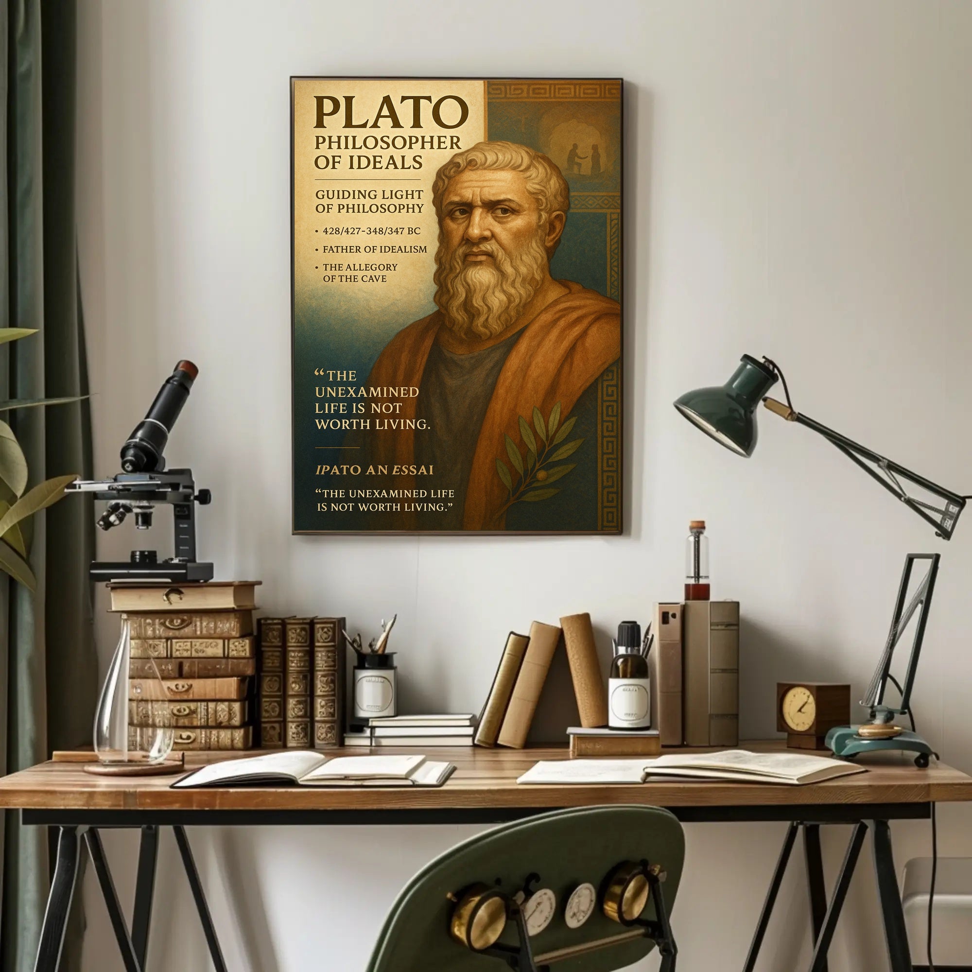 Plato Philosopher of Ideals Poster
