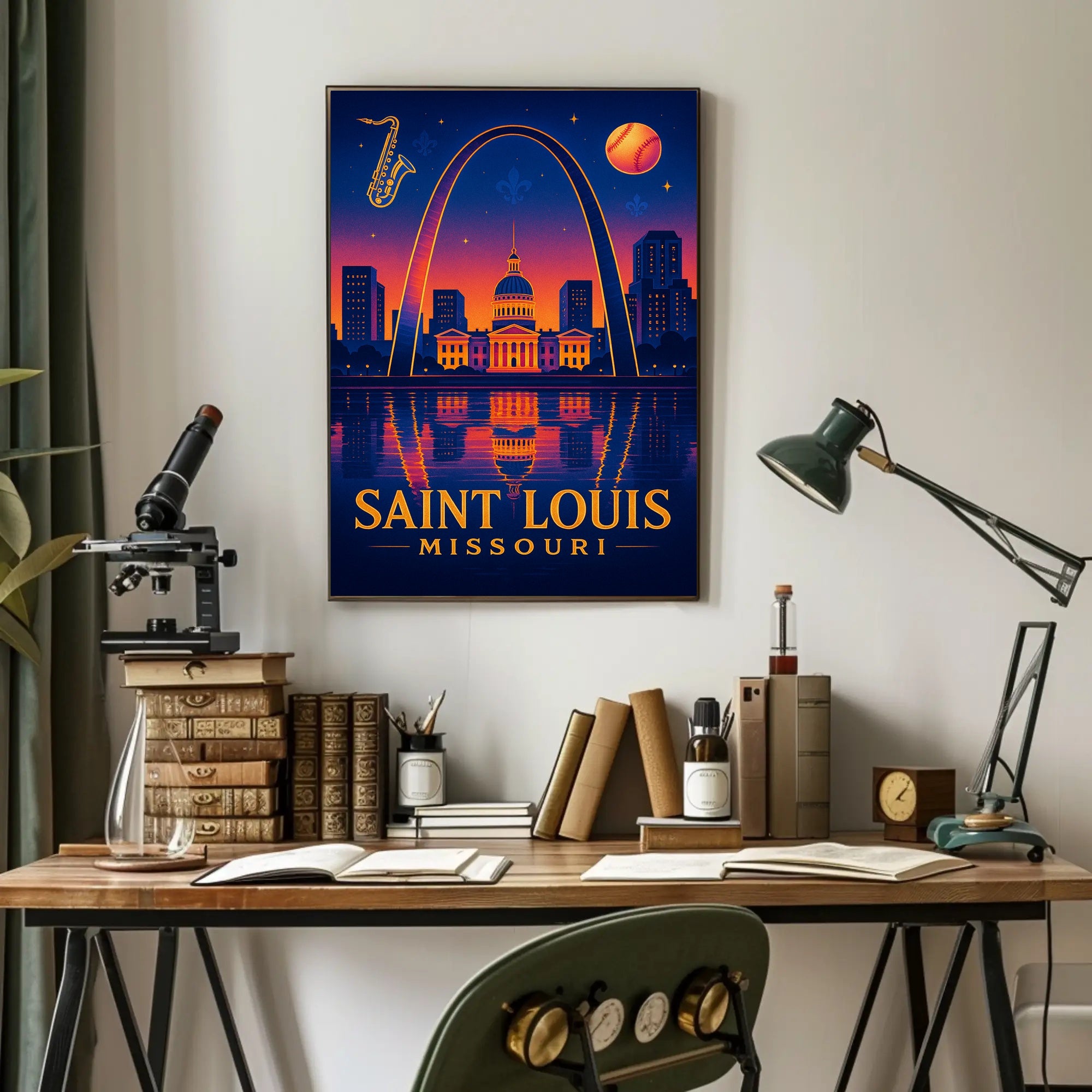 St. Louis Skyline at Dusk Poster