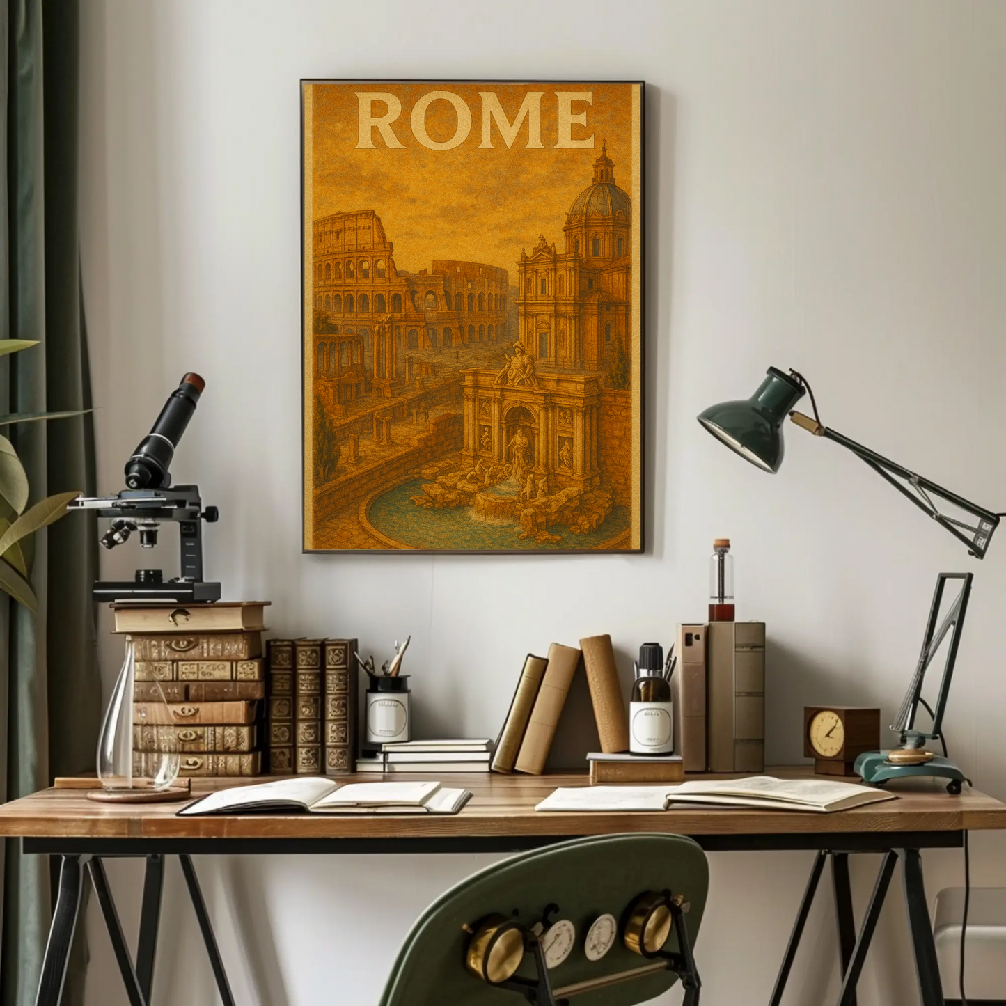 Rome Italy Historic Landmark Travel Poster