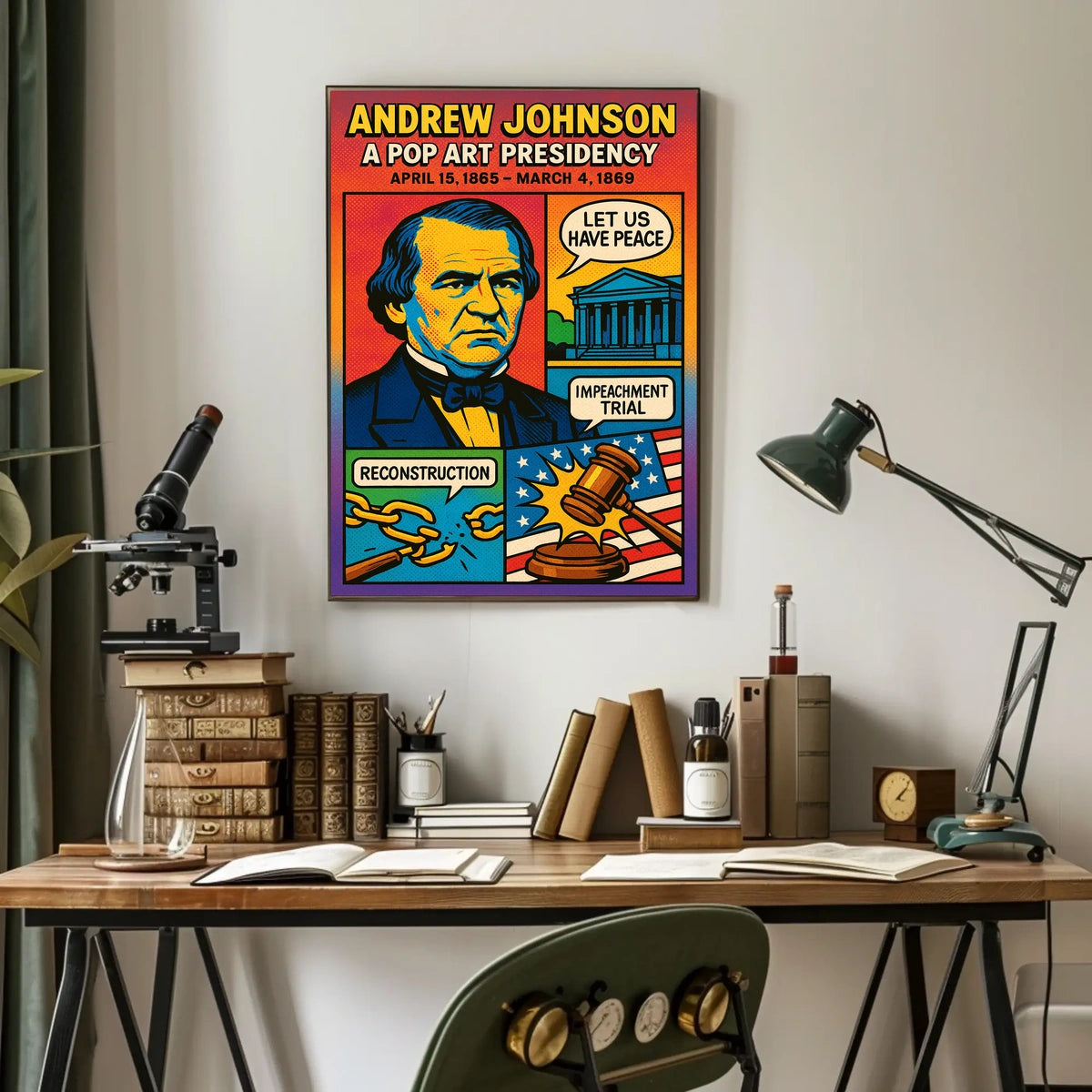 Andrew Johnson A Pop Art Presidency Poster