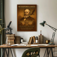 Rutherford B. Hayes Vintage Historical Presidential Poster
