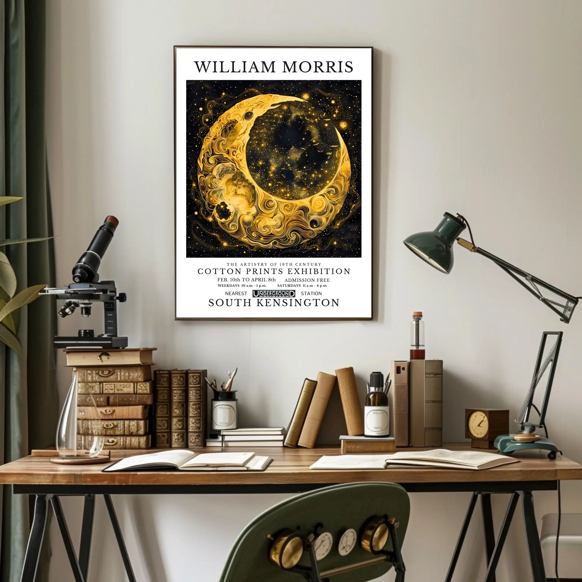 William Morris Cotton Prints Exhibition Poster