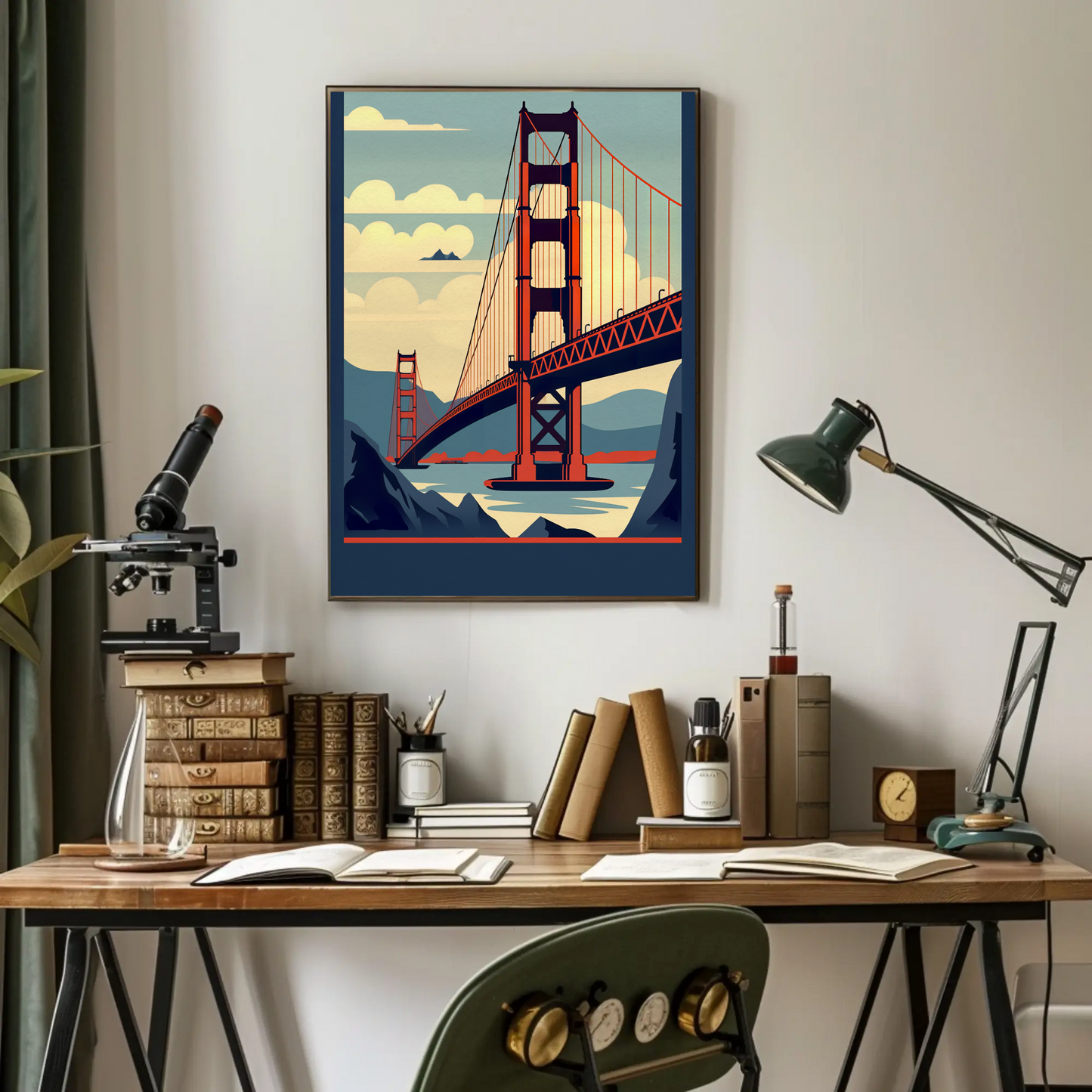 Golden Gate Bridge San Francisco Iconic View Travel Poster
