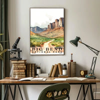 Big Bend Watercolor Wall Art Poster