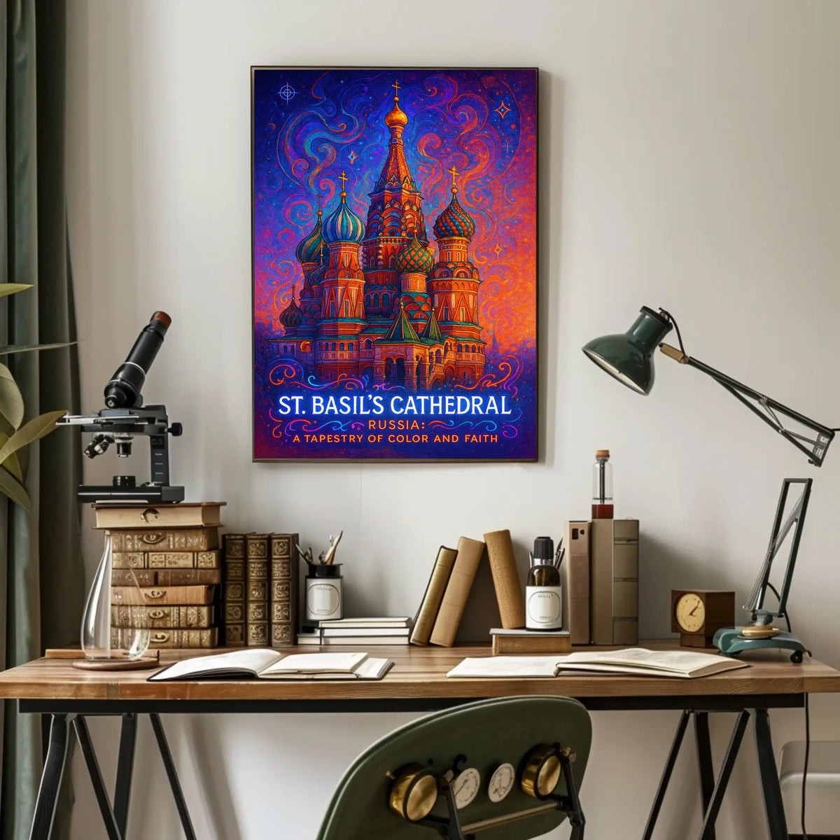 St. Basils Cathedral A Tapestry of Color and Faith Poster