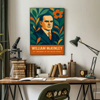 William McKinley Presidential Portrait Patriotic Vintage Retro Eighties Pop Art Poster