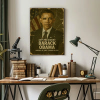 Barack Obama 44th President of the United States Damaged Photograph Poster