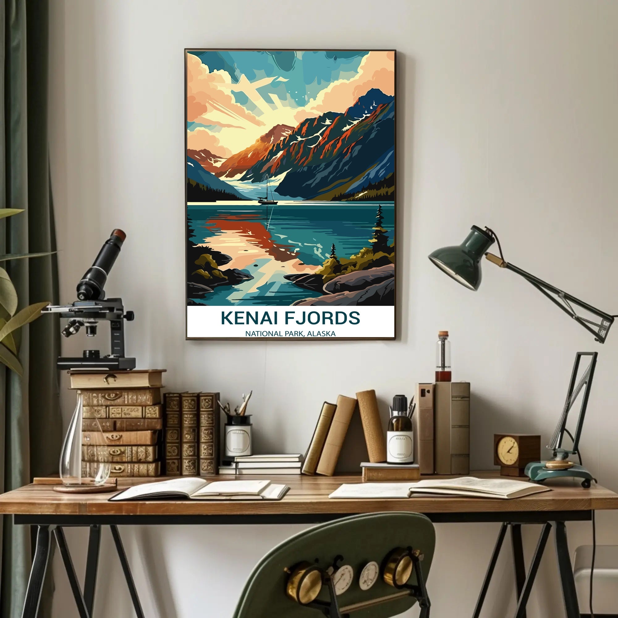 Kenai Fjords Scenic Art Print National Park Poster