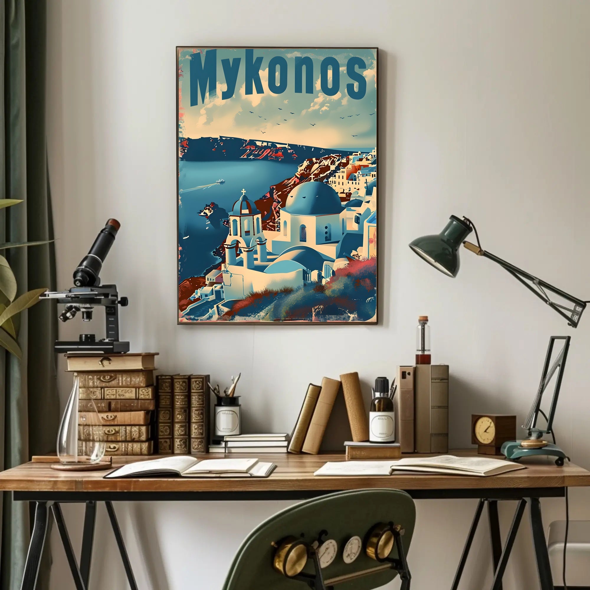 Mykonos Travel Poster