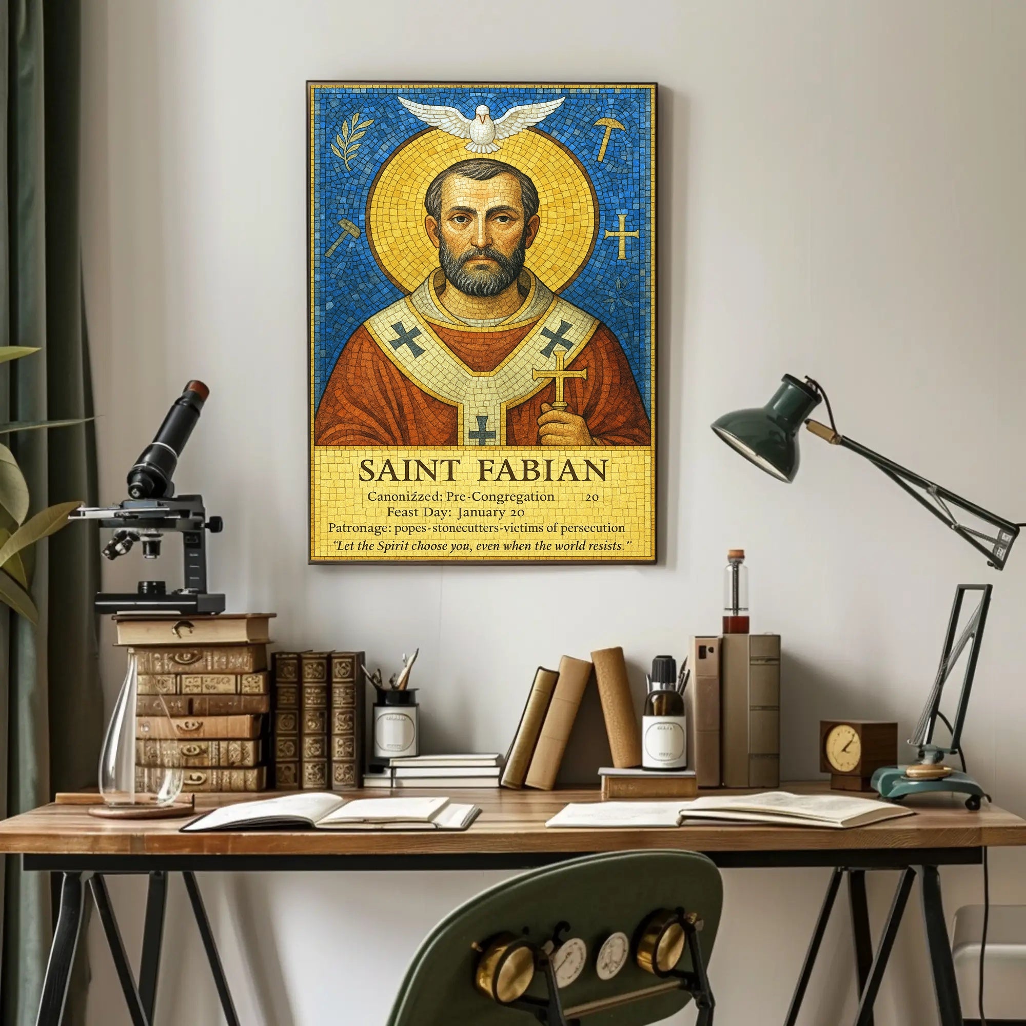 Saint Fabian Poster PosterGoat