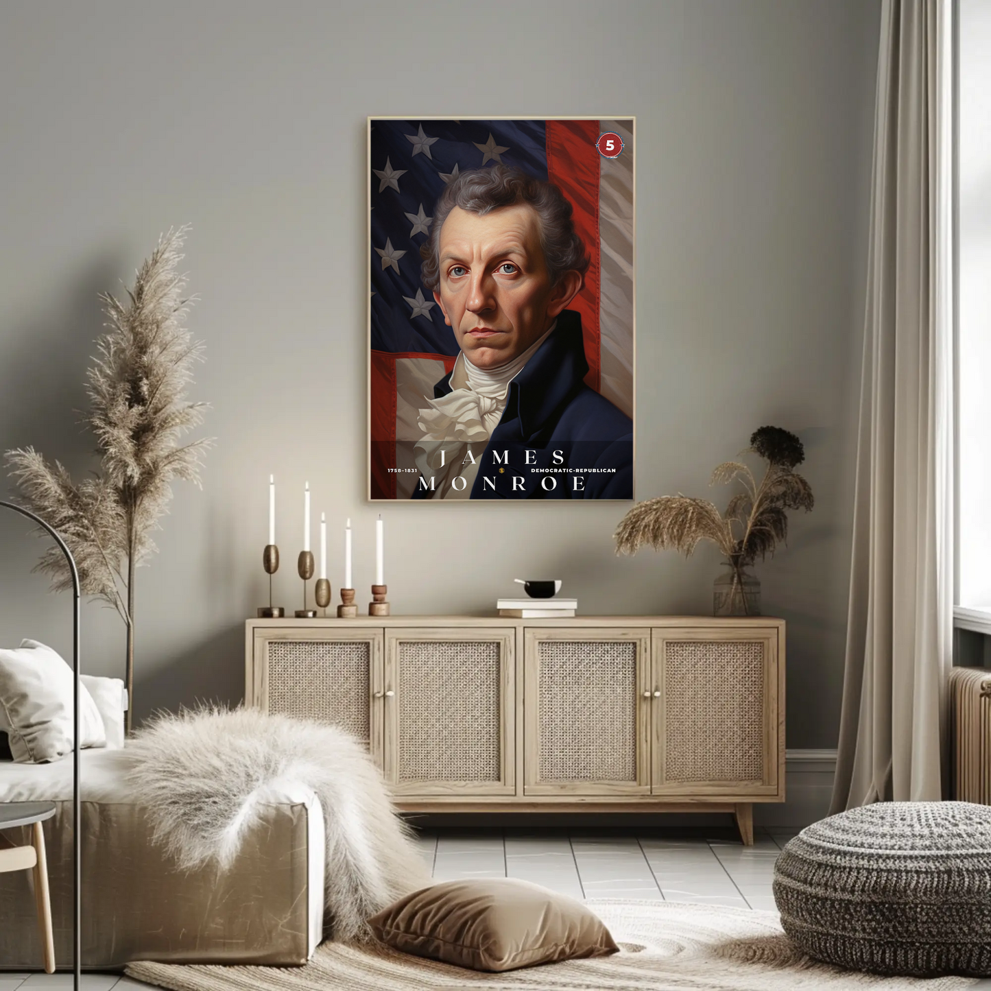 James Monroe 5th President Of The United States Portrait