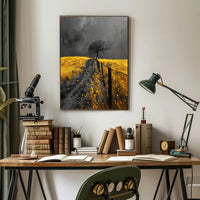 Solitary Tree Landscape: Artistic Abstract or Artistic Poster PosterGoat