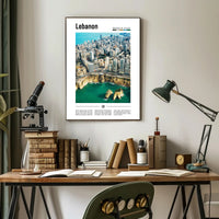 Beirut Skyline Vivid Urban Landscape Travel Poster PosterGoat