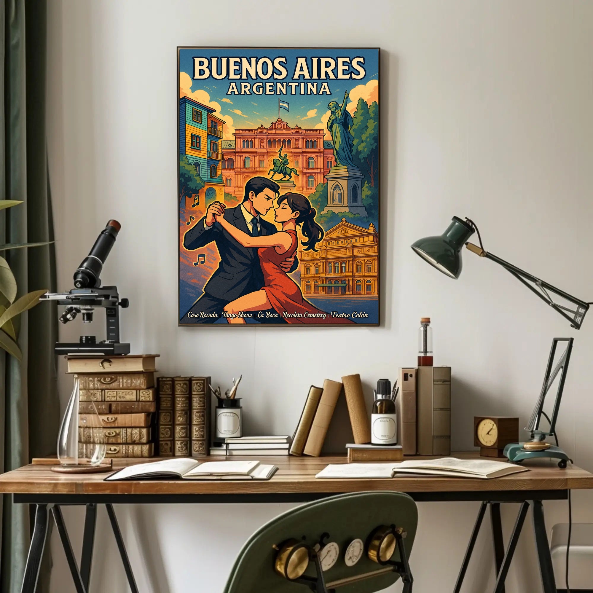 Buenos Aires Cultural Tapestry Poster PosterGoat