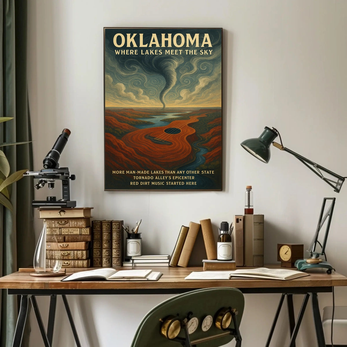 Oklahoma Where Lakes Meet The Sky Poster