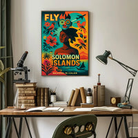 Vibrant Solomon Islands Adventure Travel Poster PosterGoat