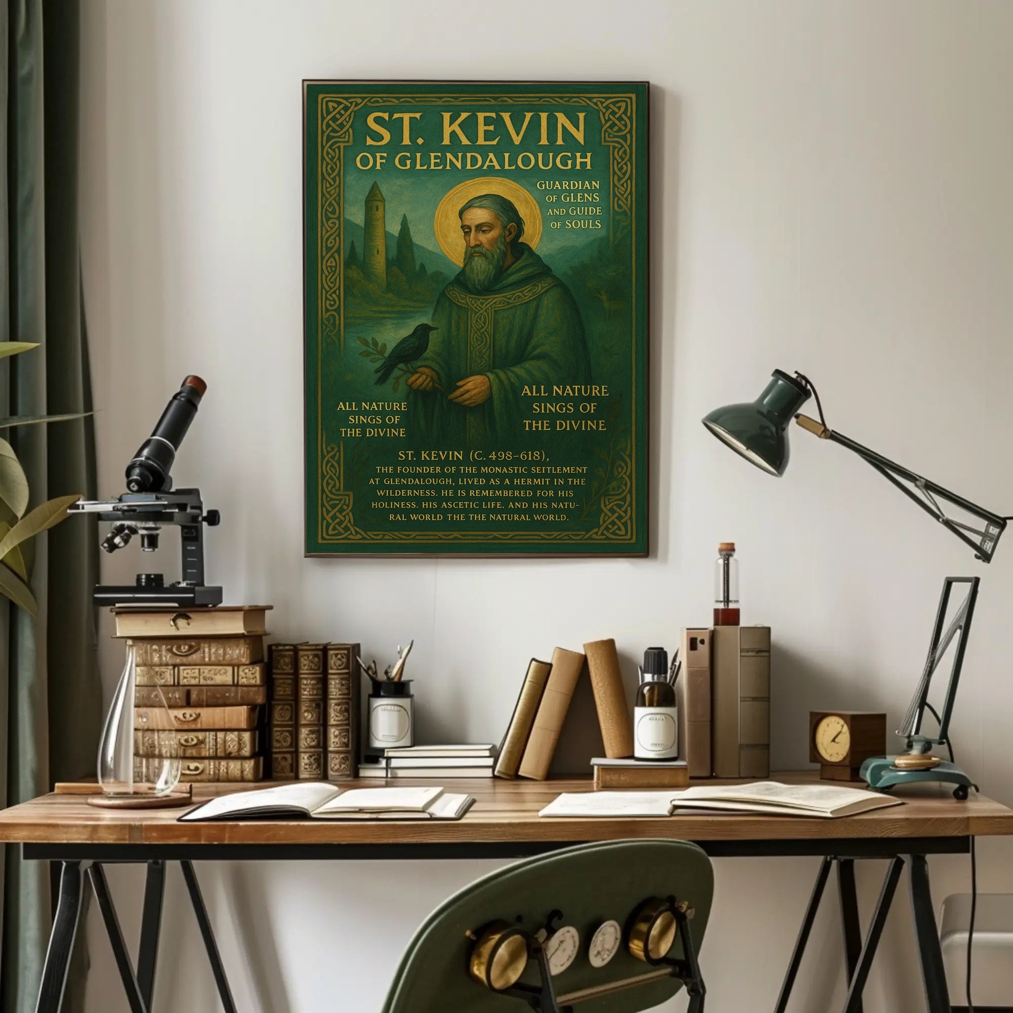 St. Kevin of Glendalough Poster PosterGoat