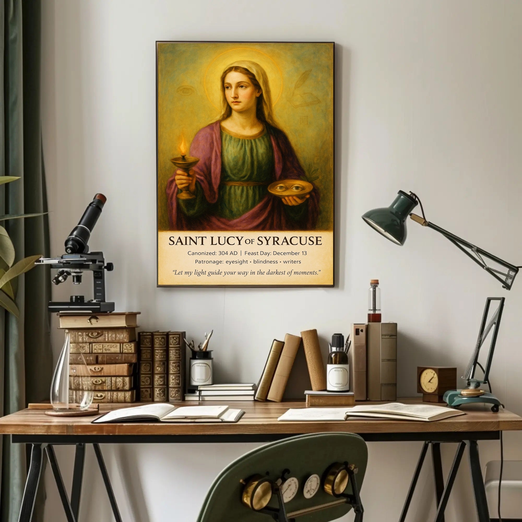Saint Lucy of Syracuse Poster PosterGoat