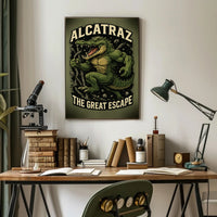 Fierce Alligator Escape Fantasy or Mythology Poster PosterGoat