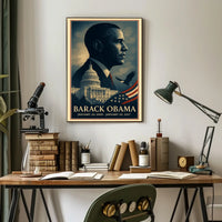 Prominent Figure with Capitol & Eagle Political Poster