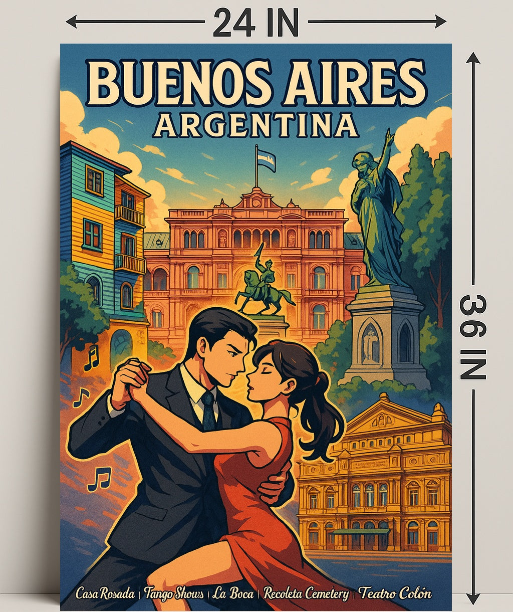 Buenos Aires Cultural Tapestry Poster PosterGoat