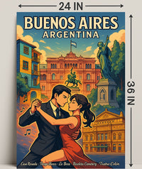 Buenos Aires Cultural Tapestry Poster PosterGoat