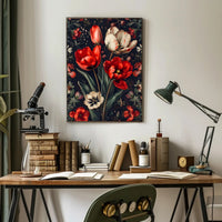 Botanical Elegance: Artistic Tulip Bouquet Poster