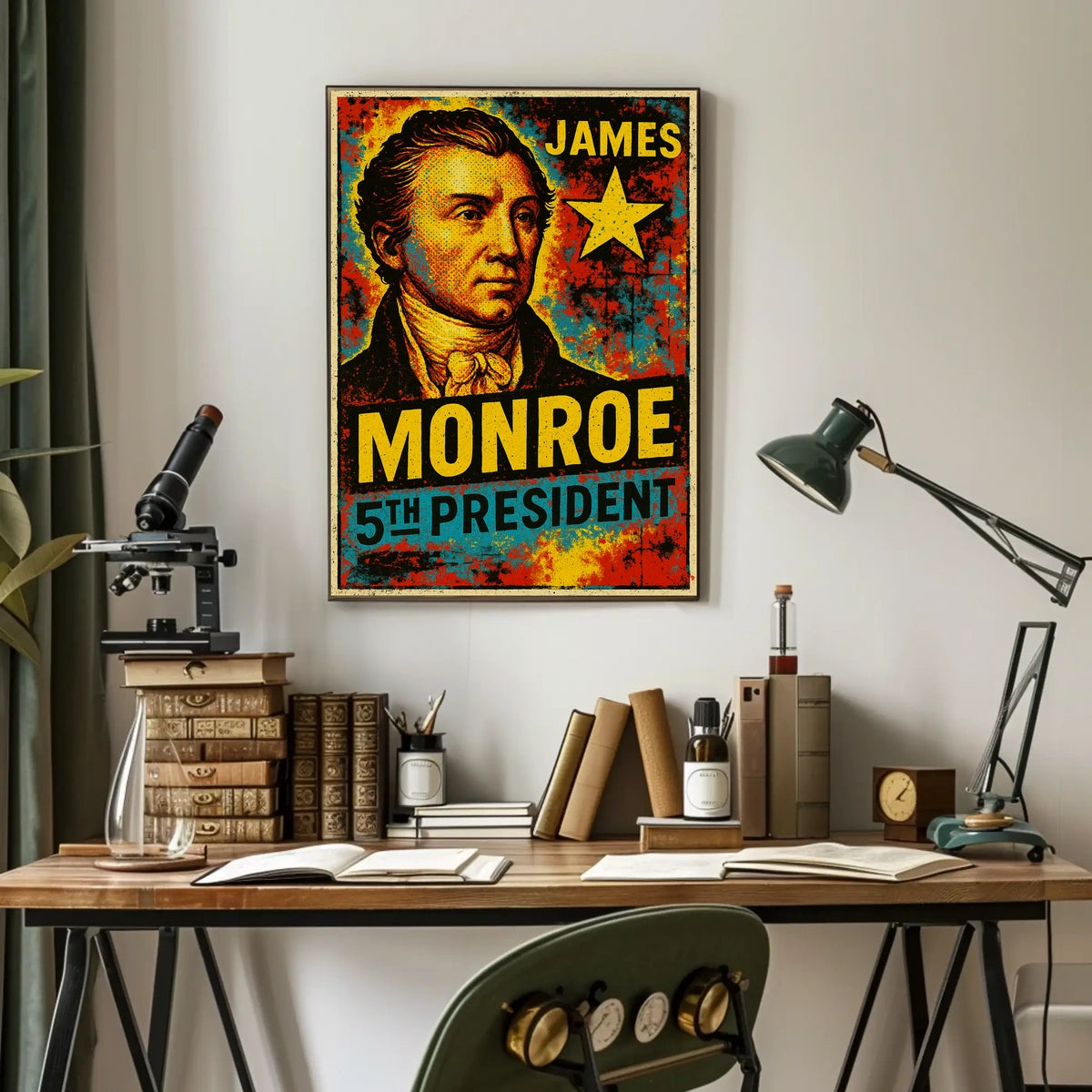 James Monroe 5th President of the United States Graffiti Pop Art Poster