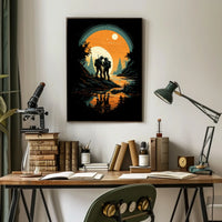 Cosmic Explorers at Sunset Poster