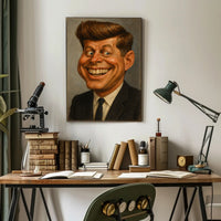 John F. Kennedy Caricature Poster PosterGoat