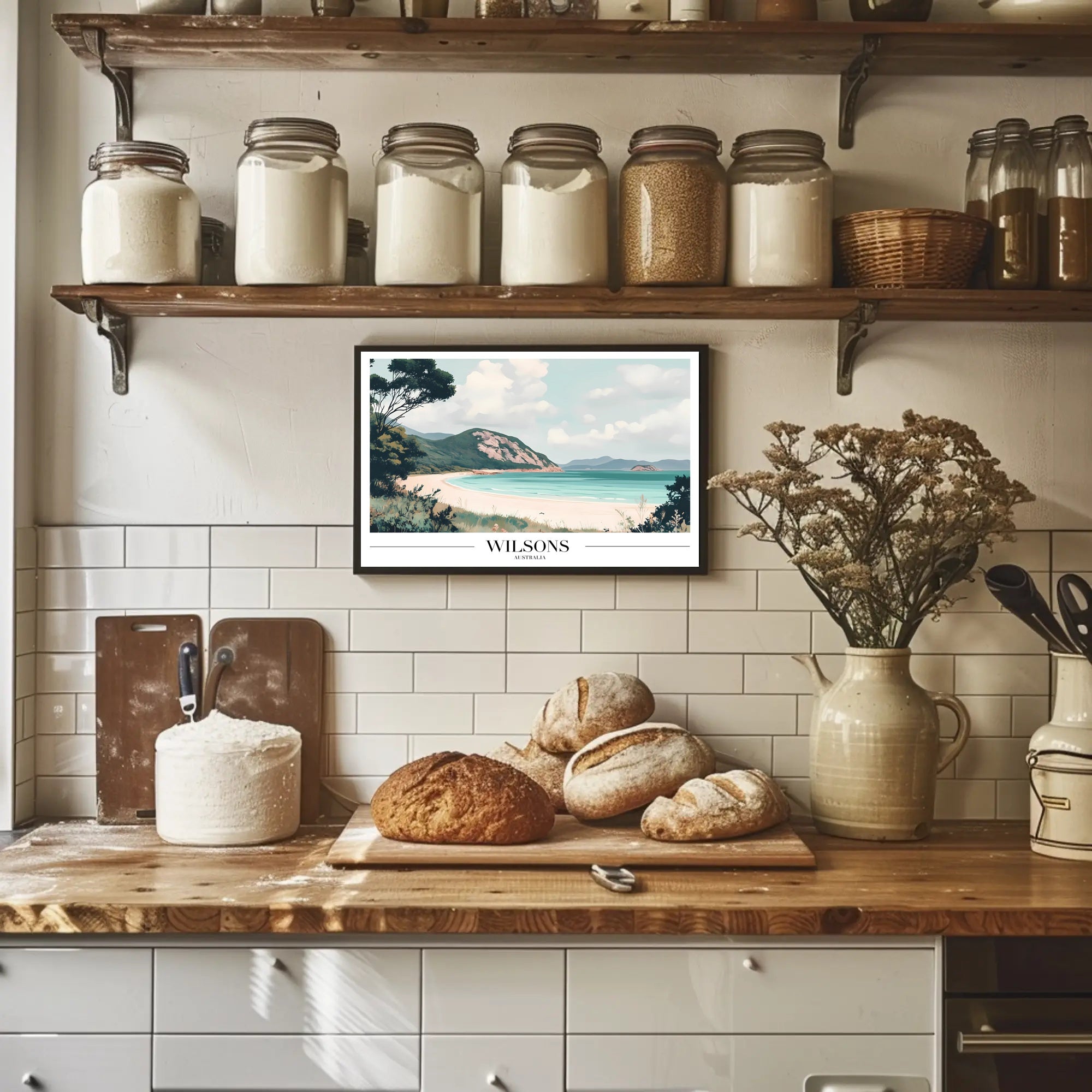 Serene Coastal Landscape Travel Poster