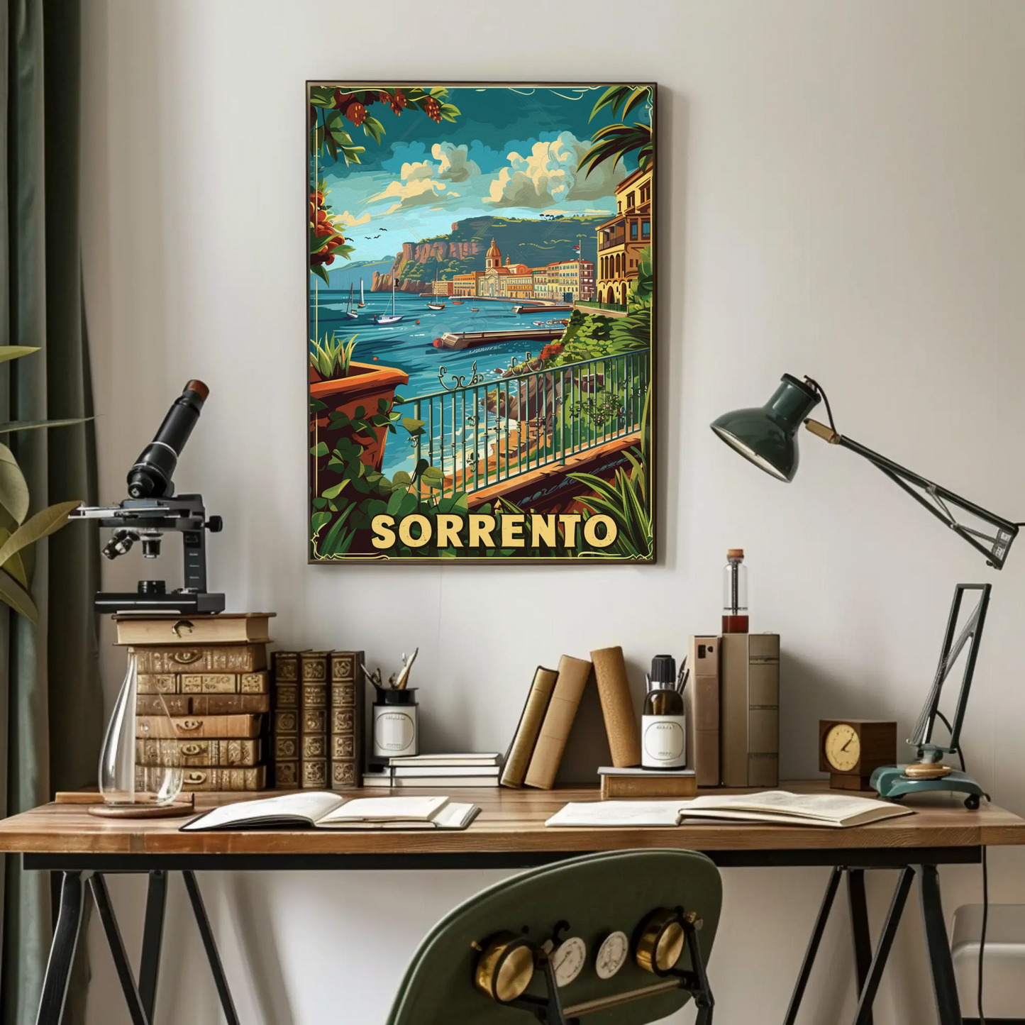 Sorrento Italy Amalfi Coast Seaside Travel Poster