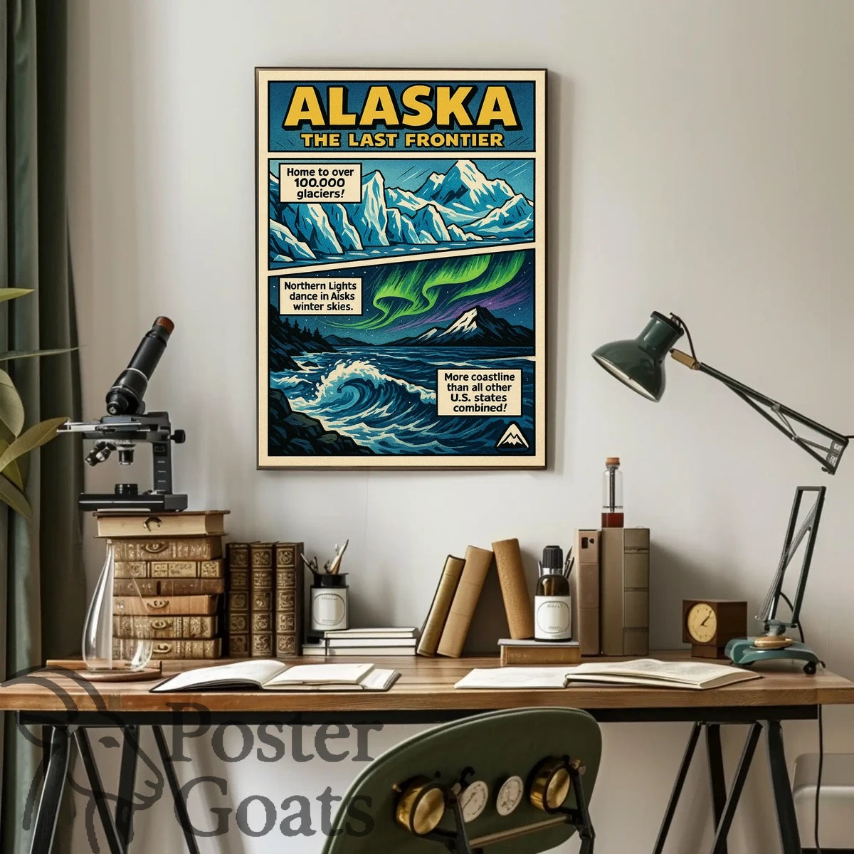 Alaska Adventure Vintage Travel Retro Travel Poster