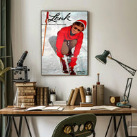 Vintage Skiing Adventure in Bernese Oberland Travel Poster PosterGoat