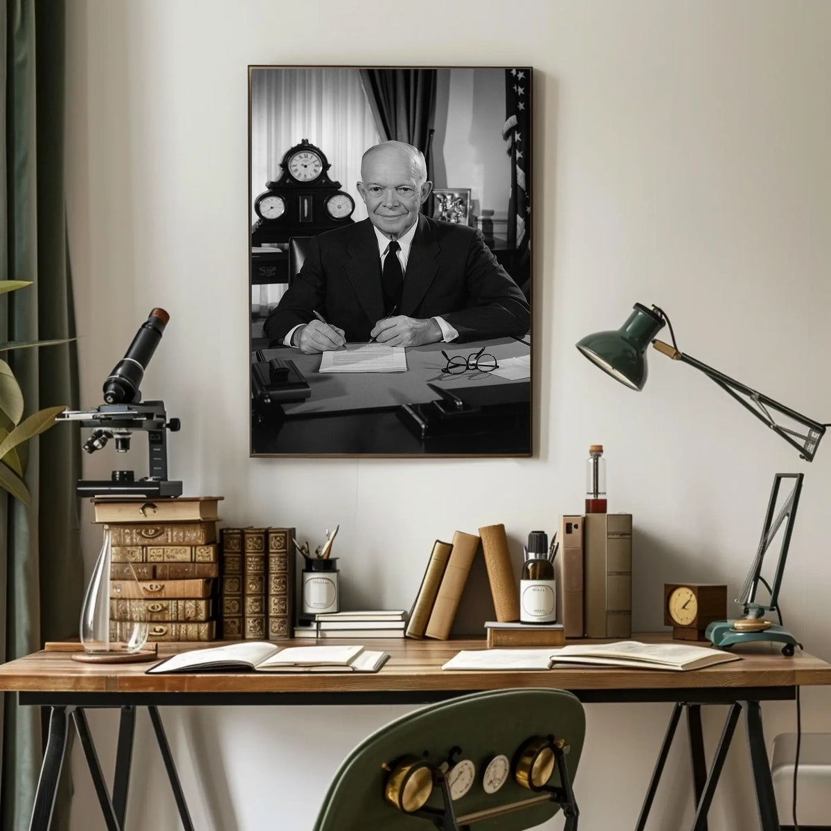 Presidential Portrait in the Oval Office – Dwight D. Eisenhower Poster