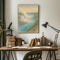 Niagara Falls Scenic Splendor Impressionist Travel Poster