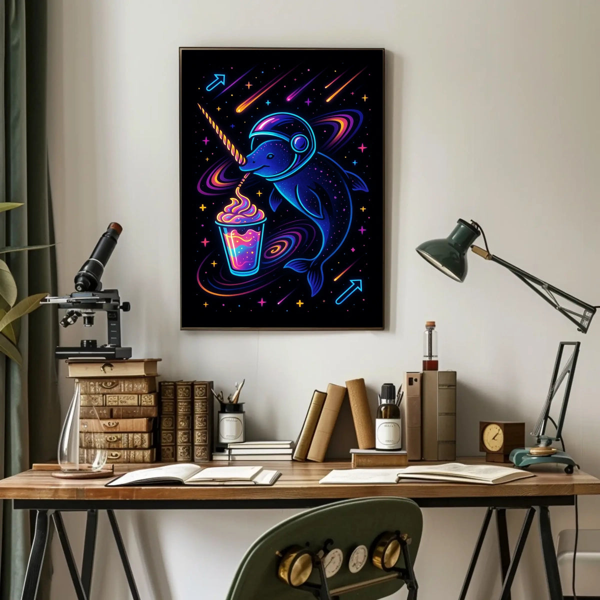 Cosmic Narwhal Adventure Poster