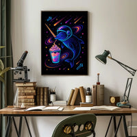 Cosmic Narwhal Adventure Poster